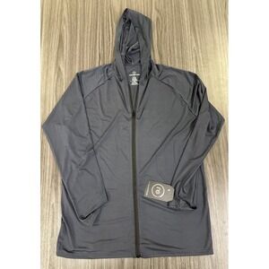 NWT Real Essentials Men's Navy Blue Dry-Fit Full Zip Jacket Hoodie‎ Size Large